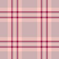 Repeating texture fabric background, couch tartan pattern. Periodic seamless textile plaid check in light and red colors. vector
