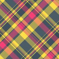 Painting background plaid , chequered texture textile tartan. Nostalgia check pattern seamless fabric in yellow and pastel colors. vector