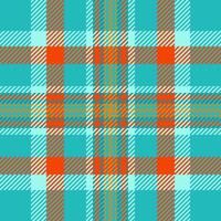Cross texture seamless textile, artwork tartan check fabric. Checks pattern background plaid in cyan and teal colors. vector