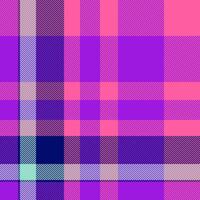 Down background seamless tartan, worn check texture. British plaid textile fabric pattern in violet and pink colors. vector