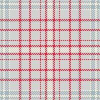 Furniture plaid textile seamless, other fabric background pattern. Jersey check texture tartan in light gray and red colors. vector