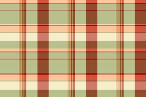 Checkered background fabric check, handkerchief pattern plaid tartan. Male seamless textile texture in orange and red colors. vector