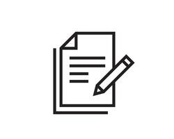 Note icon sign. Paper message or document page. vector