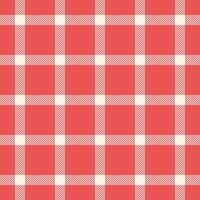 Tape textile tartan, buffalo seamless fabric background. Online texture check plaid pattern in red and old lace colors. vector