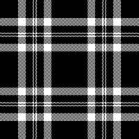 Infinity tartan background, lady check plaid pattern. Upscale textile fabric texture seamless in black and white colors. vector