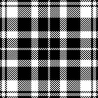 Sheet seamless check, online fabric texture textile. Artistic plaid background pattern tartan in black and white colors. vector