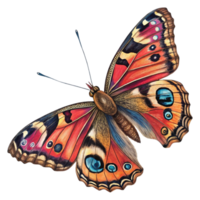 A butterfly with a blue eye with isolated on transparent background file png