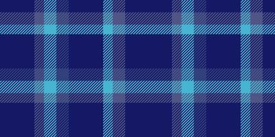 Quality check pattern textile, irish texture tartan seamless. Tribal plaid background fabric in blue and cyan colors. vector