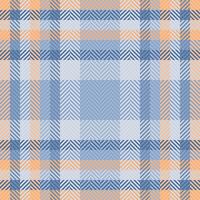Scrapbooking plaid pattern textile, show tartan texture. Drawing check seamless background fabric in blue and light colors. vector