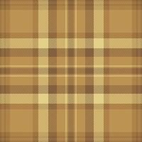 Yard tartan textile check, straight plaid texture pattern. Manufacturing fabric background seamless in orange and amber colors. vector