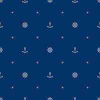 Ocean seamless pattern for print fabric or paper. Blue sea background. vector