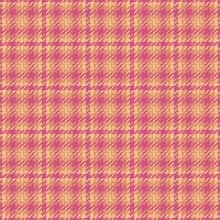 Scrap texture seamless textile, no people tartan pattern background. Serene check fabric plaid in orange and pink colors. vector