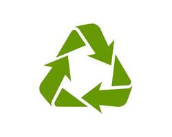 Recycling icon of arrows triangle. Eco friendly recycle symbol. environment mark vector