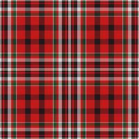 Tartan plaid pattern in red. Print fabric texture seamless. Check background. vector
