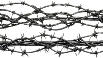 Rustic Barbed Wire Strand on Transparent Background Ideal for Product Marketing and Themed Decorative Use png