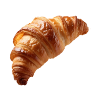 Golden-Brown Flaky Croissant with Sesame Topping, Ideal for Bakery Banners, Product Covers, and Culinary Art Designs png