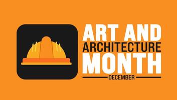 Art and Architecture Month background, banner or poster design template. vector