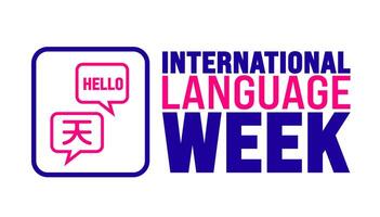 International Language Week background, banner or poster design template vector