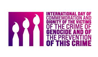 International Day of Commemoration and Dignity of the Victims of the Crime of Genocide and of the Prevention of this Crime background, banner or poster design template. observed every year in December vector