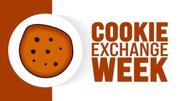 Cookie Exchange Week background, banner or poster design template. vector