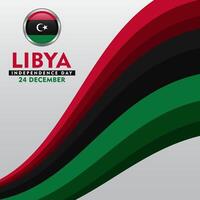libya independence day background with the flag of libya vector