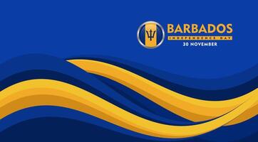 barbados independence day background vector
