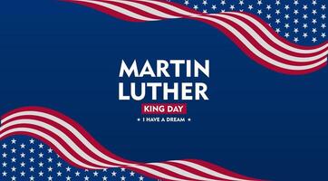 martin luther king day background with american flag illustration vector