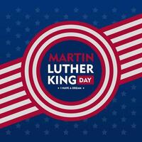 martin luther king day background with stars and stripes vector