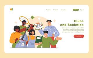 Engaging Clubs and Societies for a Wide Range of Diverse Interests and Activities vector