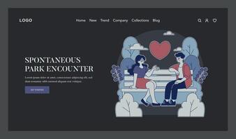 Spontaneous Park Encounter A Memorable Moment of Genuine Connection Between People in Nature vector