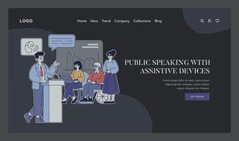 Inclusion In Media And Work. Flat Illustration vector
