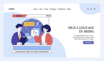 Inclusion In Media And Work. Flat Illustration vector