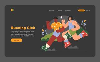 Join our Inclusive Running Club, where Fitness Enthusiasts come together for fun activities vector