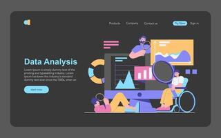Data Science. Flat Illustration vector