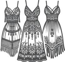 Boho Festival Silhouette Design vector
