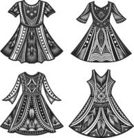 Soft Ruffle Boho Silhouette vector