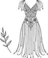 Modern Chic Boho Outline vector