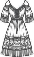 Gypsy Chic Boho Silhouette vector