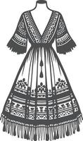 Elegant Embellished Boho Silhouette vector