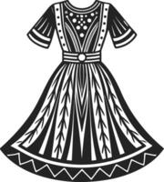 Whimsical Boho Dress Design vector