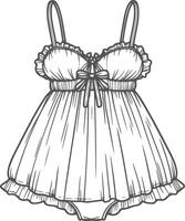 Elegant Minimal Babydoll Design vector