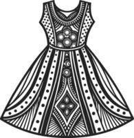 Timeless Boho Outline Design vector