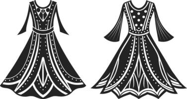 Layered Boho Silhouette Outline vector