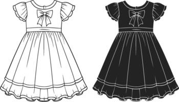 Subtle Babydoll Outline Design vector