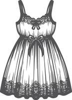 Minimal Lace Babydoll Art vector