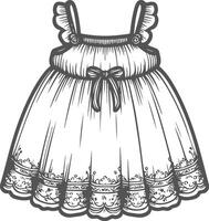 Soft Layers Babydoll Outline vector