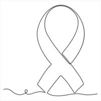 Single line continuous drawing of award ribbon achievement ribbon line art illustration vector