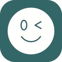 Winking Face Icon Design vector