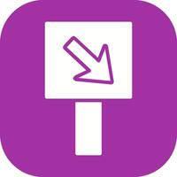 Diagonal Down Right Arrow Icon Design vector
