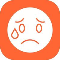 Crying Face Icon Design vector